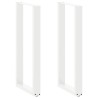 Pieds de table de bar en U, 2 pièces, blanc, 50 x (100-101) cm, acier 568223568223