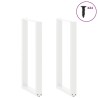 Pieds de table de bar en U, 2 pièces, blanc, 50 x (100-101) cm, acier 568223568223