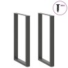 Pieds de table de bar en U 2 pièces Anthracite 60 x (100-101) cm Acier 568224568224