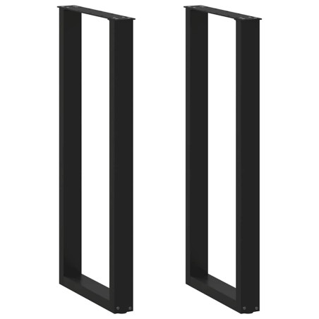 Pieds de table de bar en U, 2 pièces, noir, 40 x (110-111) cm, acier 568225568225