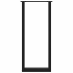 Pieds de table de bar en U, 2 pièces, noir, 40 x (110-111) cm, acier 568225568225