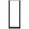 Pieds de table de bar en U, 2 pièces, noir, 40 x (110-111) cm, acier 568225568225