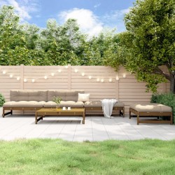 Salon de jardin 5 pcs marron miel bois de pin massif 568226568226