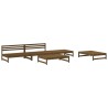 Salon de jardin 5 pcs marron miel bois de pin massif 568226568226
