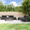 Salon de jardin 6 pcs Gris Bois de pin massif 568227568227