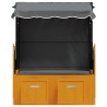 Strandkorb avec auvent résine tressée et bois solide anthracite 568230568230