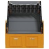 Strandkorb avec auvent résine tressée et bois solide anthracite 568230568230