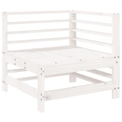Salon de jardin 8 pcs Blanc Bois de pin massif 568231568231