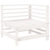 Salon de jardin 8 pcs Blanc Bois de pin massif 568231568231