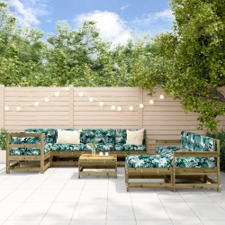 Salon de jardin 10 pcs bois de pin imprégné 568233568233