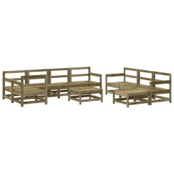 Salon de jardin 10 pcs bois de pin imprégné 568233568233