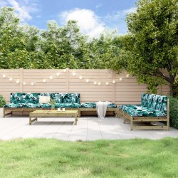 Salon de jardin 6 pcs bois de pin imprégné 568235568235