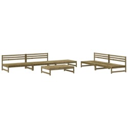 Salon de jardin 6 pcs bois de pin imprégné 568235568235