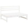 Salon de jardin 5 pcs blanc bois massif de pin 568239568239