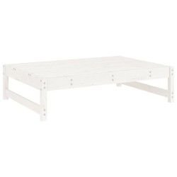 Salon de jardin 5 pcs blanc bois massif de pin 568239568239