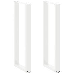 Pieds de table de bar en U, 2 pièces, blanc, 40 x (110-111) cm, acier 568241568241
