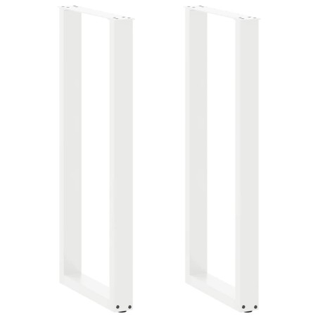 Pieds de table de bar en U, 2 pièces, blanc, 40 x (110-111) cm, acier 568241568241