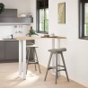 Pieds de table de bar en U, 2 pièces, blanc, 40 x (110-111) cm, acier 568241568241