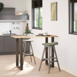 Pieds de table de bar en forme de U, 2 pièces, acier naturel, 60 x (100-101) cm 568242568242