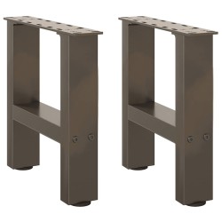 Pieds de table basse en acier naturel, 2 pièces, 40 x (30-31) cm 568243568243