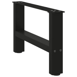 Pieds de table basse Noir 2 pièces 50 x (30-31) cm Acier 568246568246