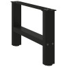 Pieds de table basse Noir 2 pièces 50 x (30-31) cm Acier 568246568246