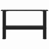 Pieds de table basse Noir 2 pièces 50 x (30-31) cm Acier 568246568246