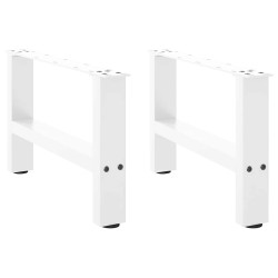 Pieds de table basse Blanc 2 pièces 50 x (30-31) cm Acier 568247568247