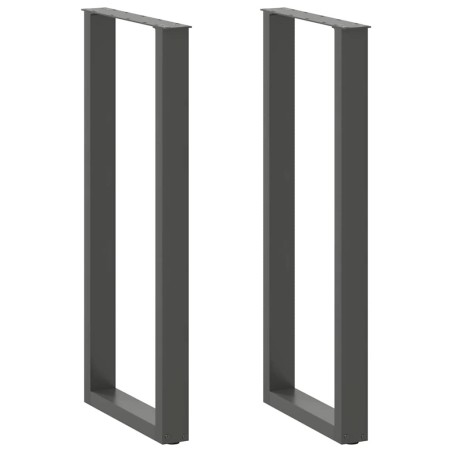 Pieds de table de bar en U 2 pièces Anthracite 40 x (110-111) cm Acier 568249568249