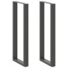 Pieds de table de bar en U 2 pièces Anthracite 40 x (110-111) cm Acier 568249568249