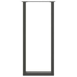 Pieds de table de bar en U 2 pièces Anthracite 40 x (110-111) cm Acier 568249568249
