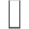 Pieds de table de bar en U 2 pièces Anthracite 40 x (110-111) cm Acier 568249568249