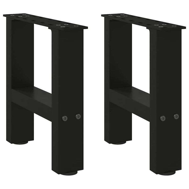 Pieds de table basse Noir 2 pièces 30 x (30-31) cm Acier 568250568250