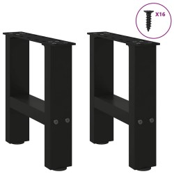 Pieds de table basse Noir 2 pièces 30 x (30-31) cm Acier 568250568250