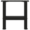 Pieds de table basse Noir 2 pièces 30 x (30-31) cm Acier 568250568250
