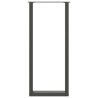 Pieds de table de bar en U 2 pièces Anthracite 50 x (110-111) cm Acier 568251568251