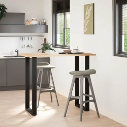 Pieds de table de bar en U, 2 pièces, noir, 60 x (110-111) cm, acier 568253568253