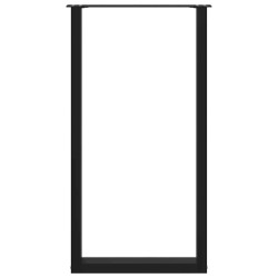 Pieds de table de bar en U, 2 pièces, noir, 60 x (110-111) cm, acier 568253568253