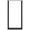 Pieds de table de bar en U, 2 pièces, noir, 60 x (110-111) cm, acier 568253568253