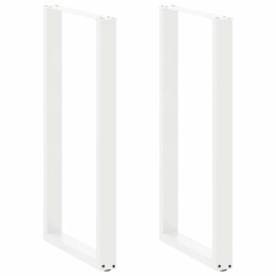 Pieds de table de bar en U, 2 pièces, blanc, 60 x (110-111) cm, acier 568254568254