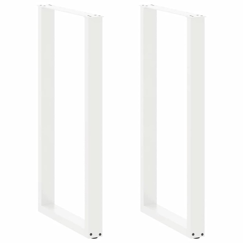 Pieds de table de bar en U, 2 pièces, blanc, 60 x (110-111) cm, acier 568254568254