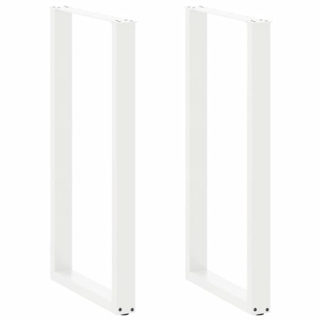 Pieds de table de bar en U, 2 pièces, blanc, 60 x (110-111) cm, acier 568254568254