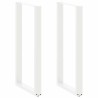 Pieds de table de bar en U, 2 pièces, blanc, 60 x (110-111) cm, acier 568254568254