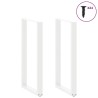 Pieds de table de bar en U, 2 pièces, blanc, 60 x (110-111) cm, acier 568254568254
