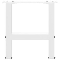 Pieds de table basse Blanc 2 pièces 40 x (30-31) cm Acier 568255568255