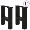 Pieds de table basse Noir 2 pièces 40 x (30-31) cm Acier 568256568256