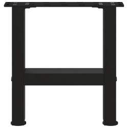 Pieds de table basse Noir 2 pièces 40 x (30-31) cm Acier 568256568256