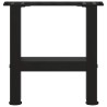 Pieds de table basse Noir 2 pièces 40 x (30-31) cm Acier 568256568256