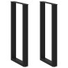 Pieds de table de bar en U, 2 pièces, noir, 50 x (100-101) cm, acier 568258568258