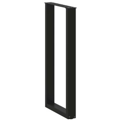 Pieds de table de bar en U, 2 pièces, noir, 50 x (100-101) cm, acier 568258568258